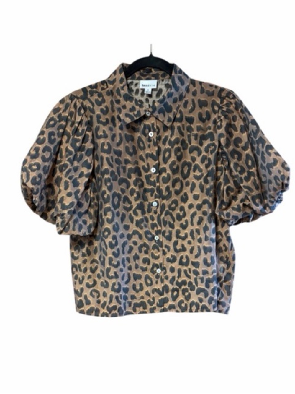 Bailey 44 Leopard‎ Puff Sleeve Blouse - Picture 2 of 5